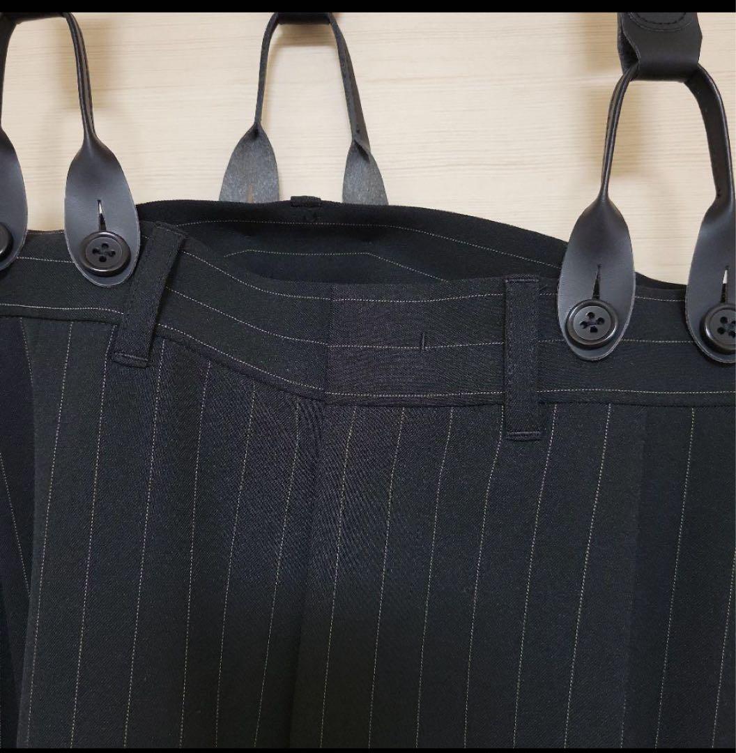 Curensology カレンソロジー　サスペンダーパンツ ブラックストライプ