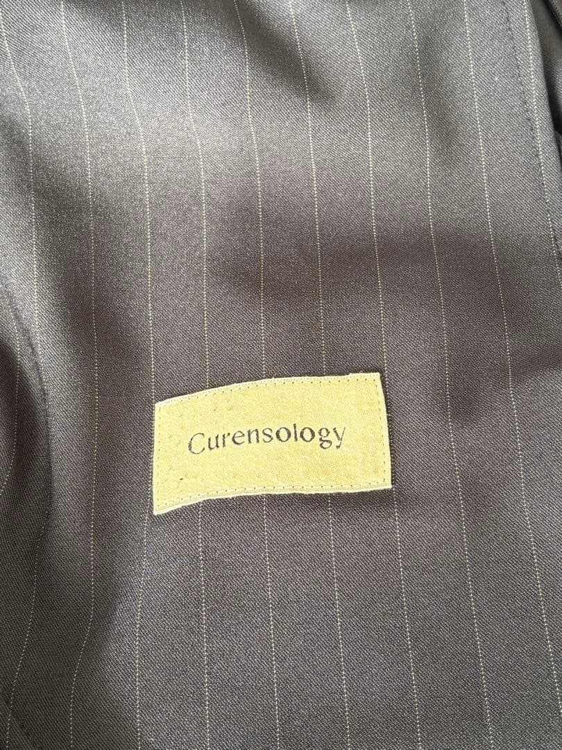 Curensology カレンソロジー　サスペンダーパンツ ブラックストライプ