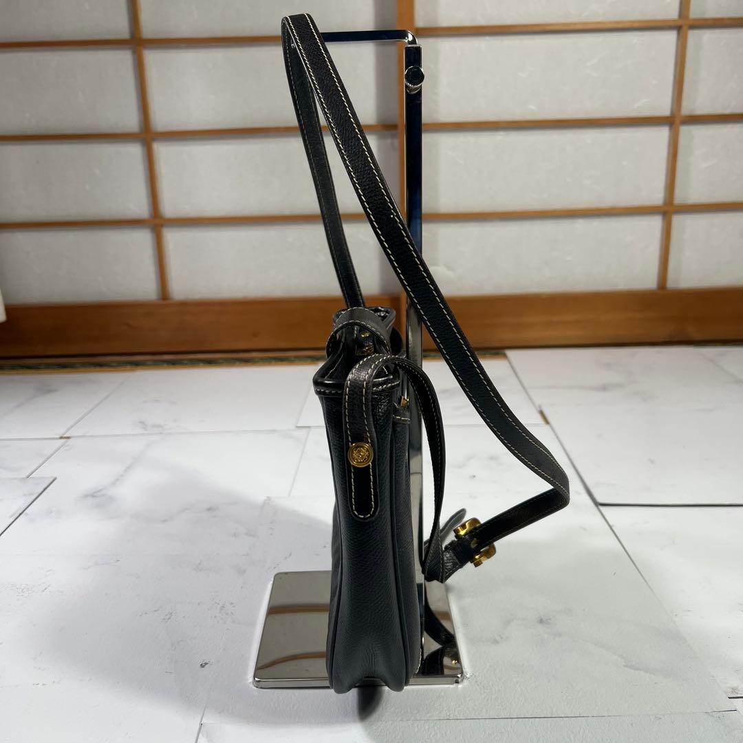 LOEWE ロエベ アナグラム ロゴ レザー ショルダーバッグ ゴールド金具