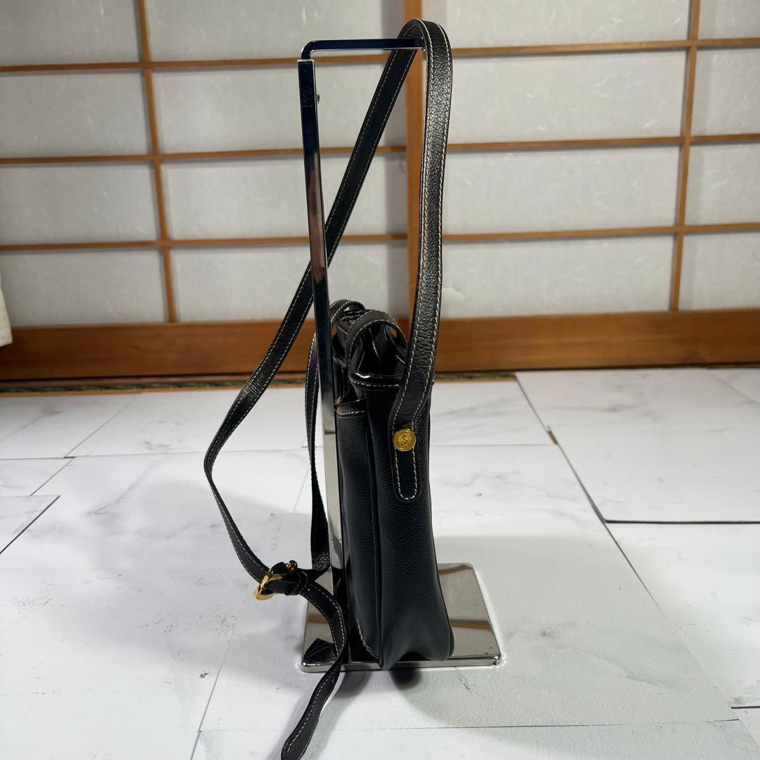 LOEWE ロエベ アナグラム ロゴ レザー ショルダーバッグ ゴールド金具