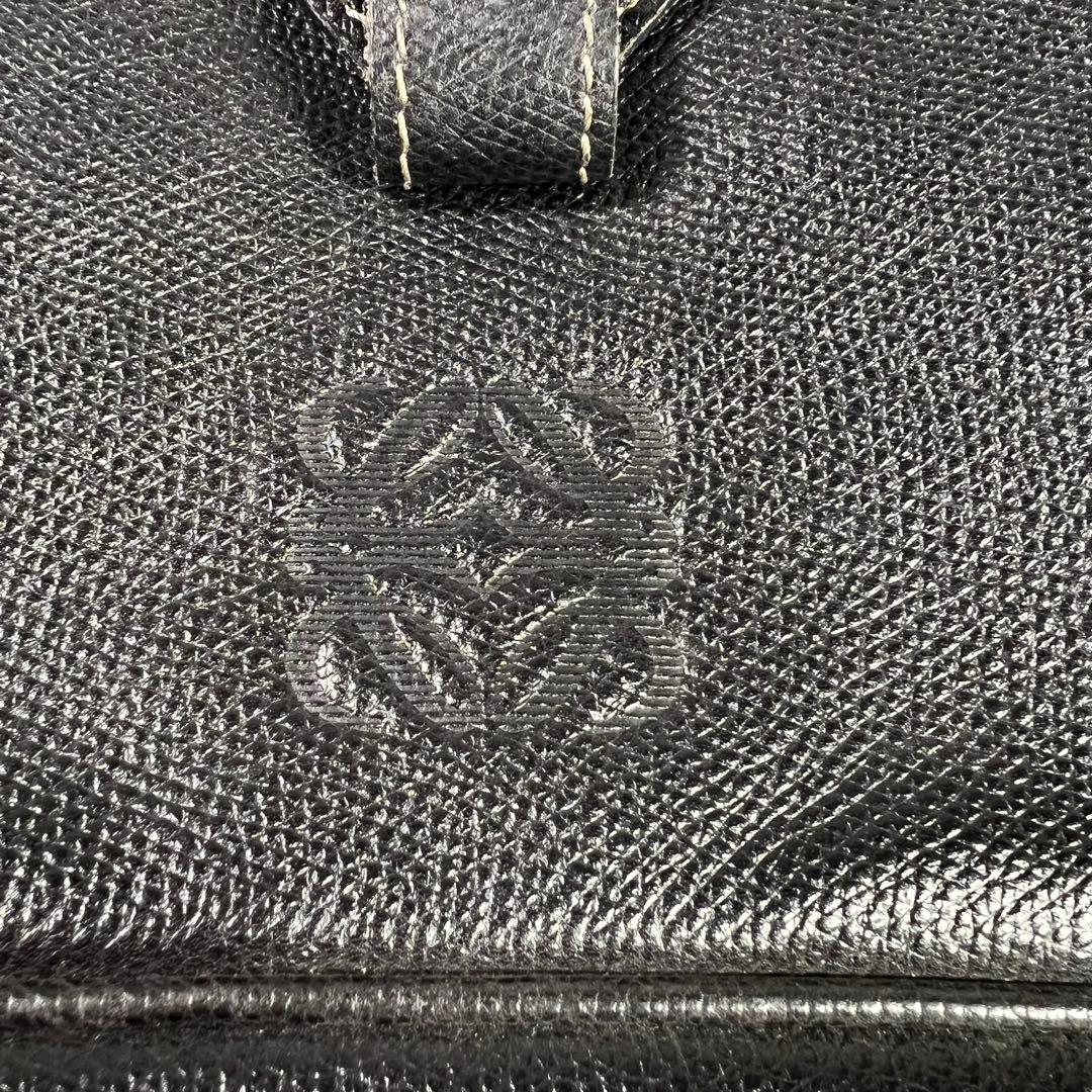 LOEWE ロエベ アナグラム ロゴ レザー ショルダーバッグ ゴールド金具