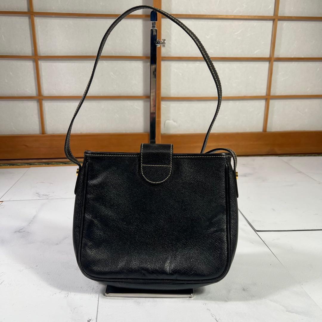 LOEWE ロエベ アナグラム ロゴ レザー ショルダーバッグ ゴールド金具