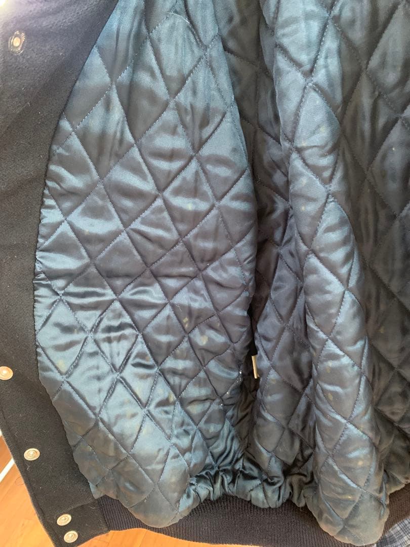 BROOKS BROTHERS スタジャン M ネイビー/ブラウン