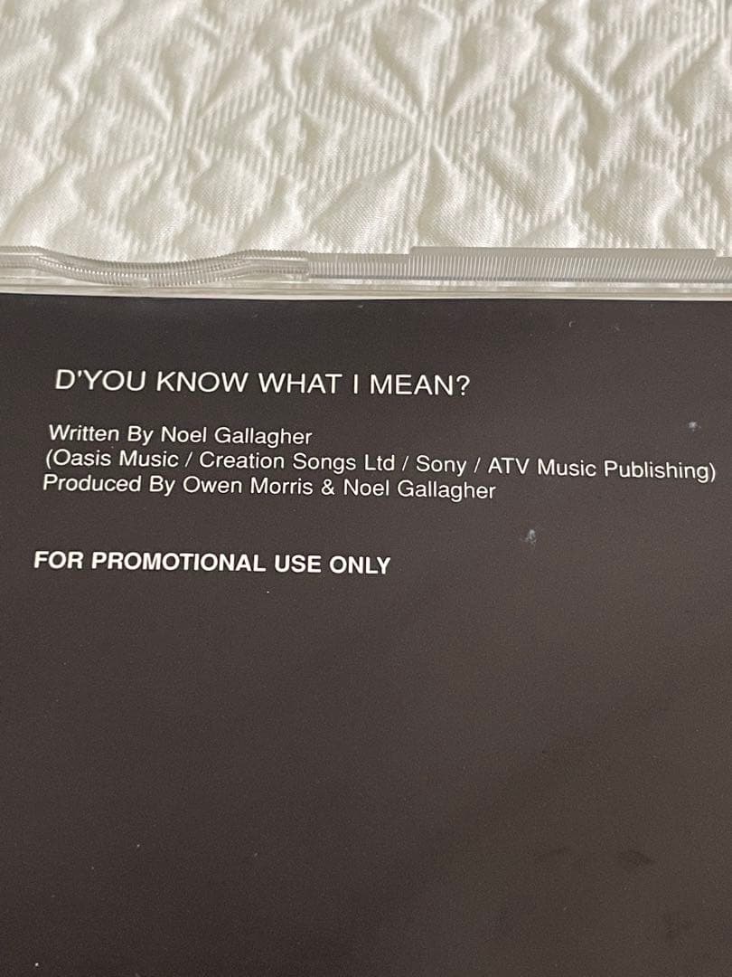 OASIS PROMO CD/D’YOU KNOW WHAT I MEAN?