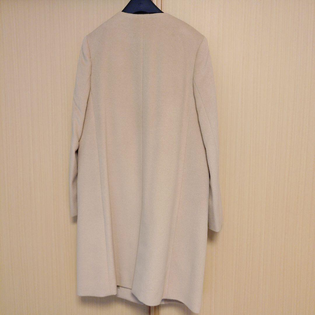 23区　ベージュ　 アンゴラロングコート ファー付き　サイズМ　38 新品未使用