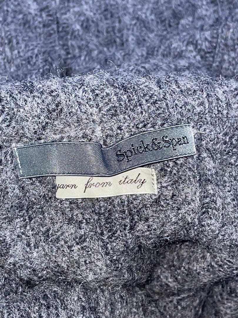 【未使用】Spick&Span ケープニットポンチョ　グレー Fサイズ