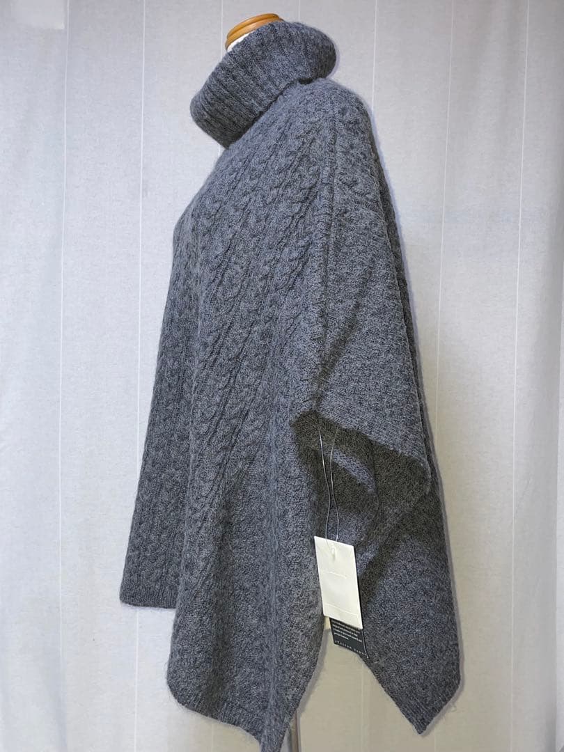 【未使用】Spick&Span ケープニットポンチョ　グレー Fサイズ