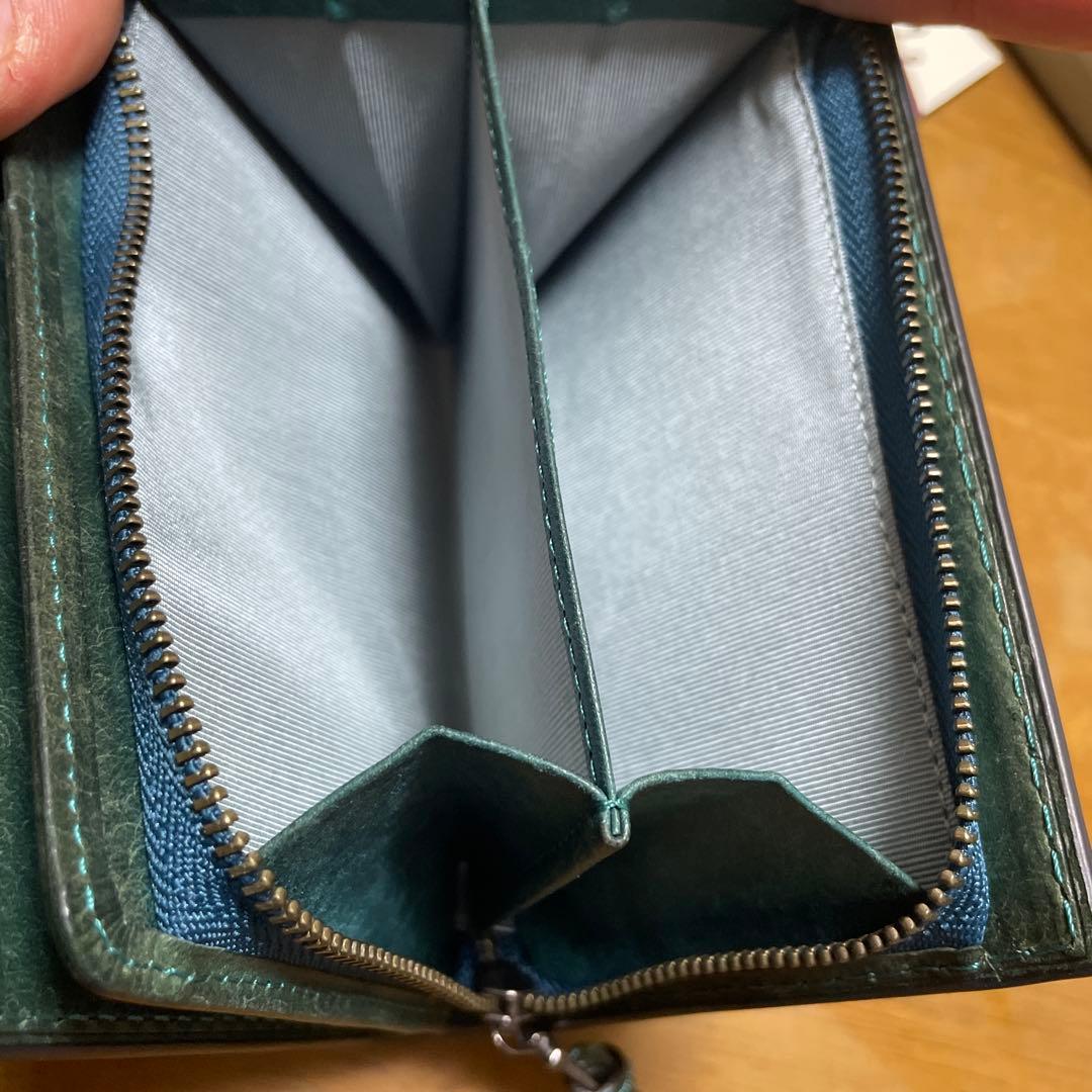 本革 BAGGY PORT（バギーポート）　財布　ターコイズ