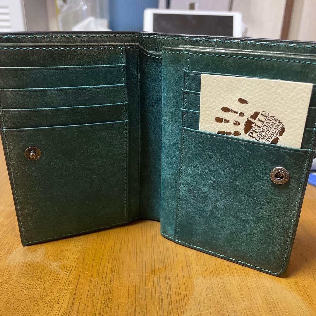 本革 BAGGY PORT（バギーポート）　財布　ターコイズ