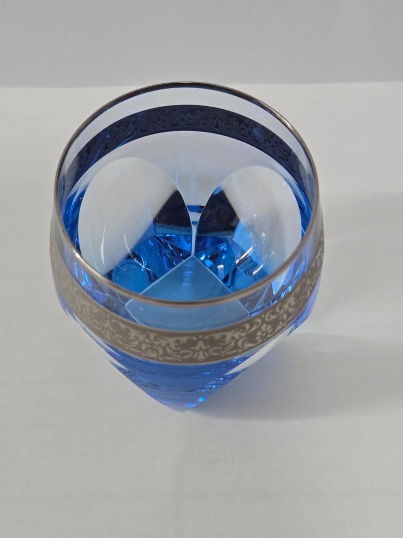 Moser プラチナ　青クリスタルグラス