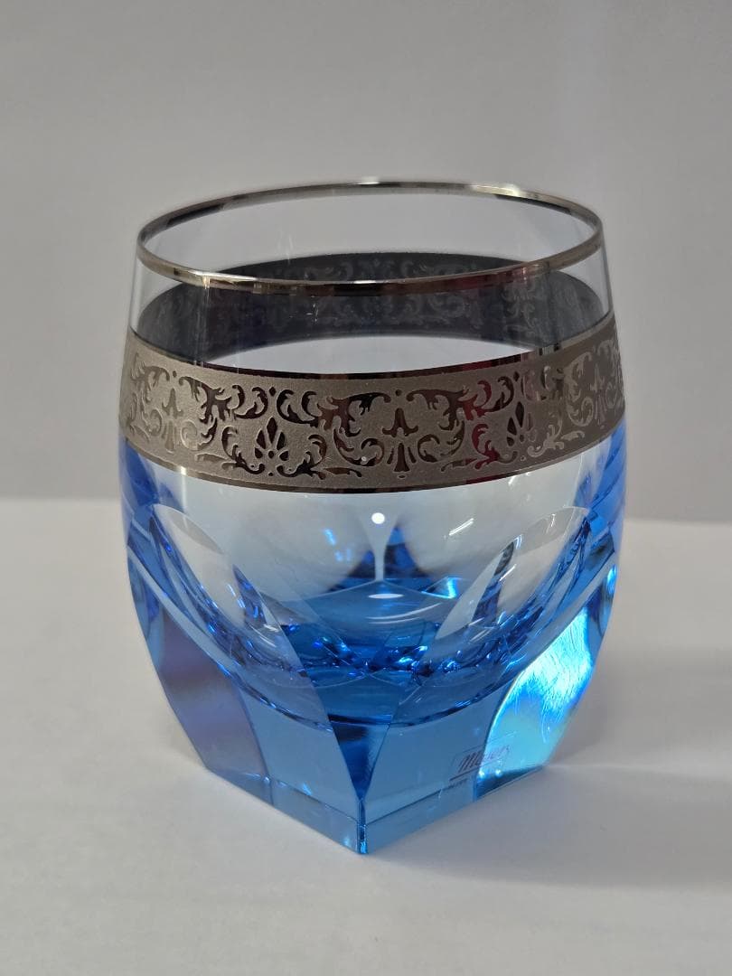 Moser プラチナ　青クリスタルグラス