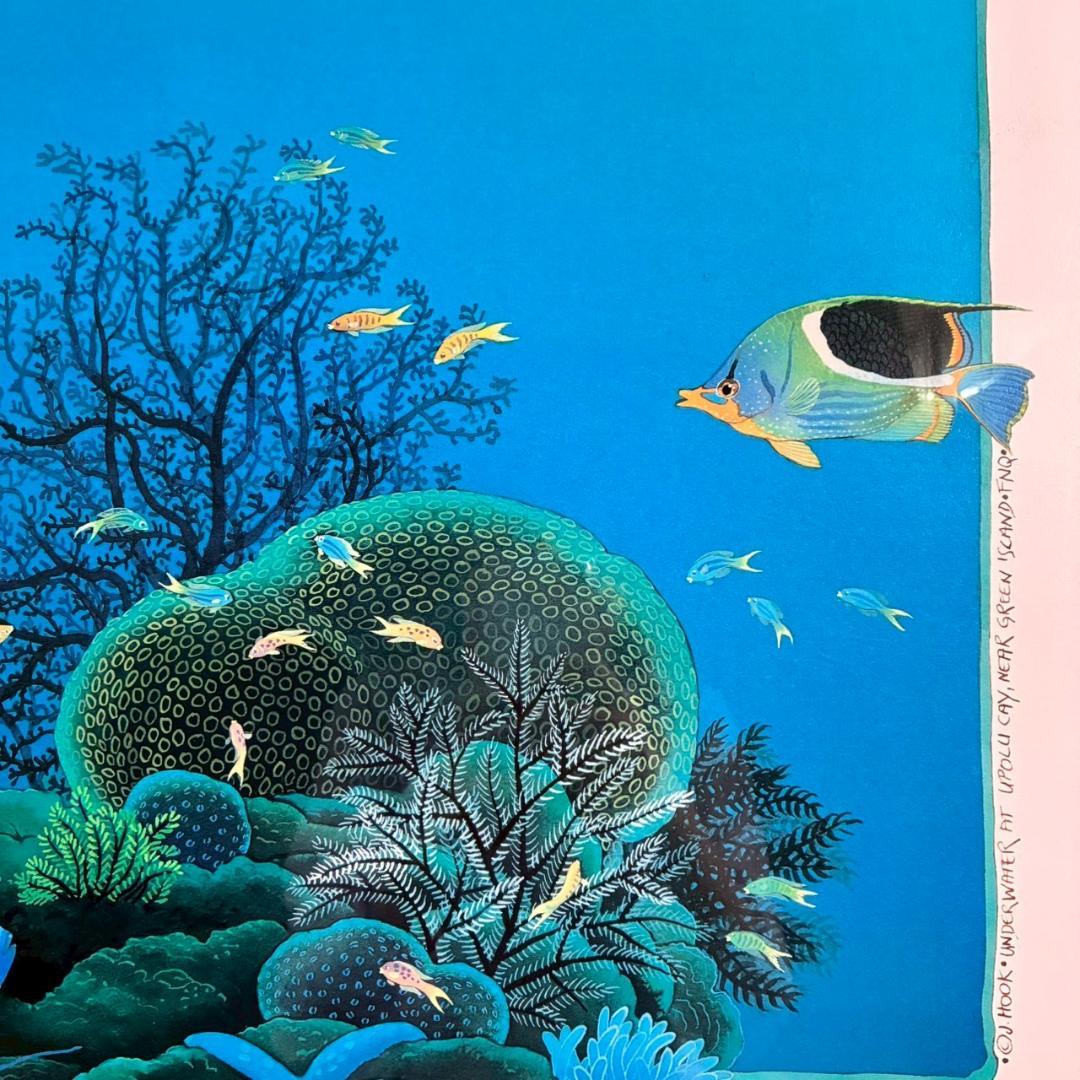 ジョアン・フック「ウポル島」シルクスクリーン 大作 直筆サイン入り マリンアート