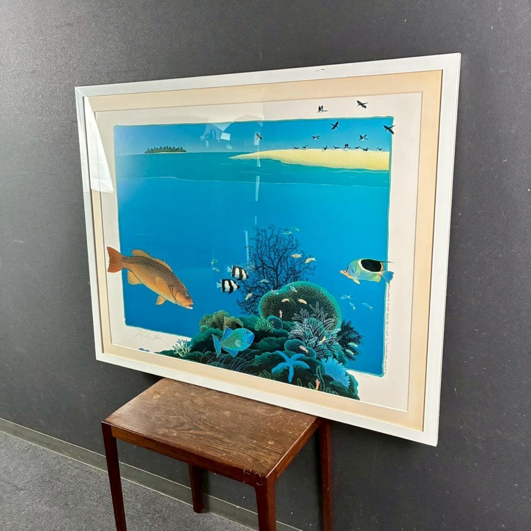 ジョアン・フック「ウポル島」シルクスクリーン 大作 直筆サイン入り マリンアート