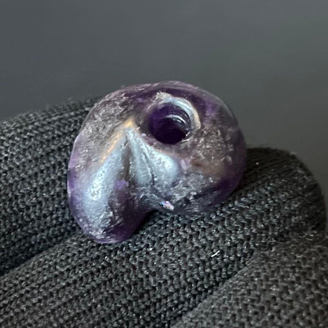 古墳時代 出雲形 勾玉 紫水晶◎美形 ころっと可愛い小ぶり奈良県伝承 古代装身具