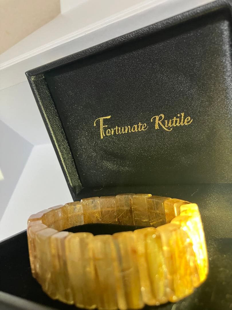 ルチルクォーツ バングル パワーストーン 即日発送　　元値8万　レディース