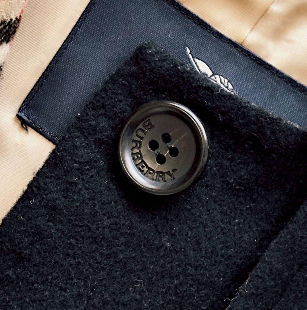 バーバリーロンドン ノバチェック ダブルフェイス リバーコート 黒