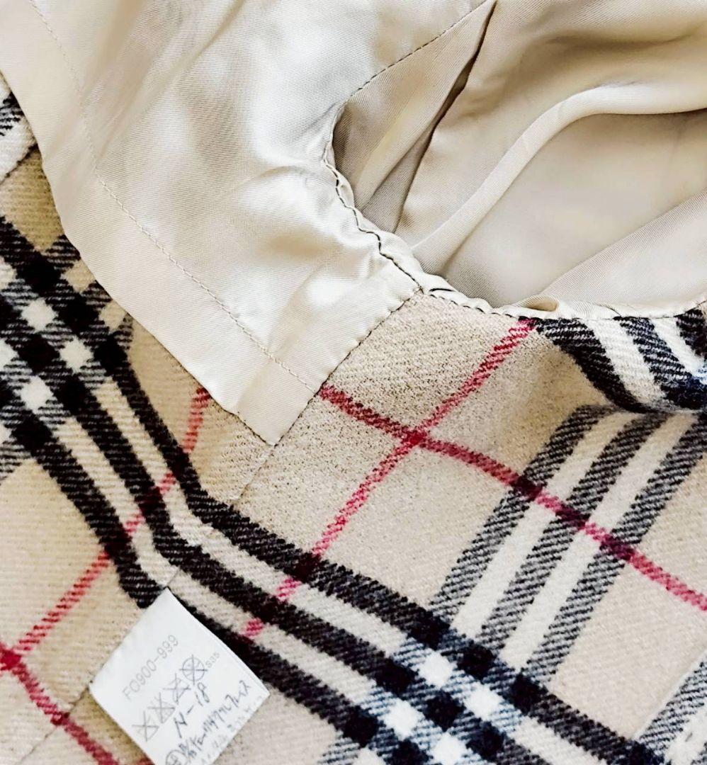 バーバリーロンドン ノバチェック ダブルフェイス リバーコート 黒