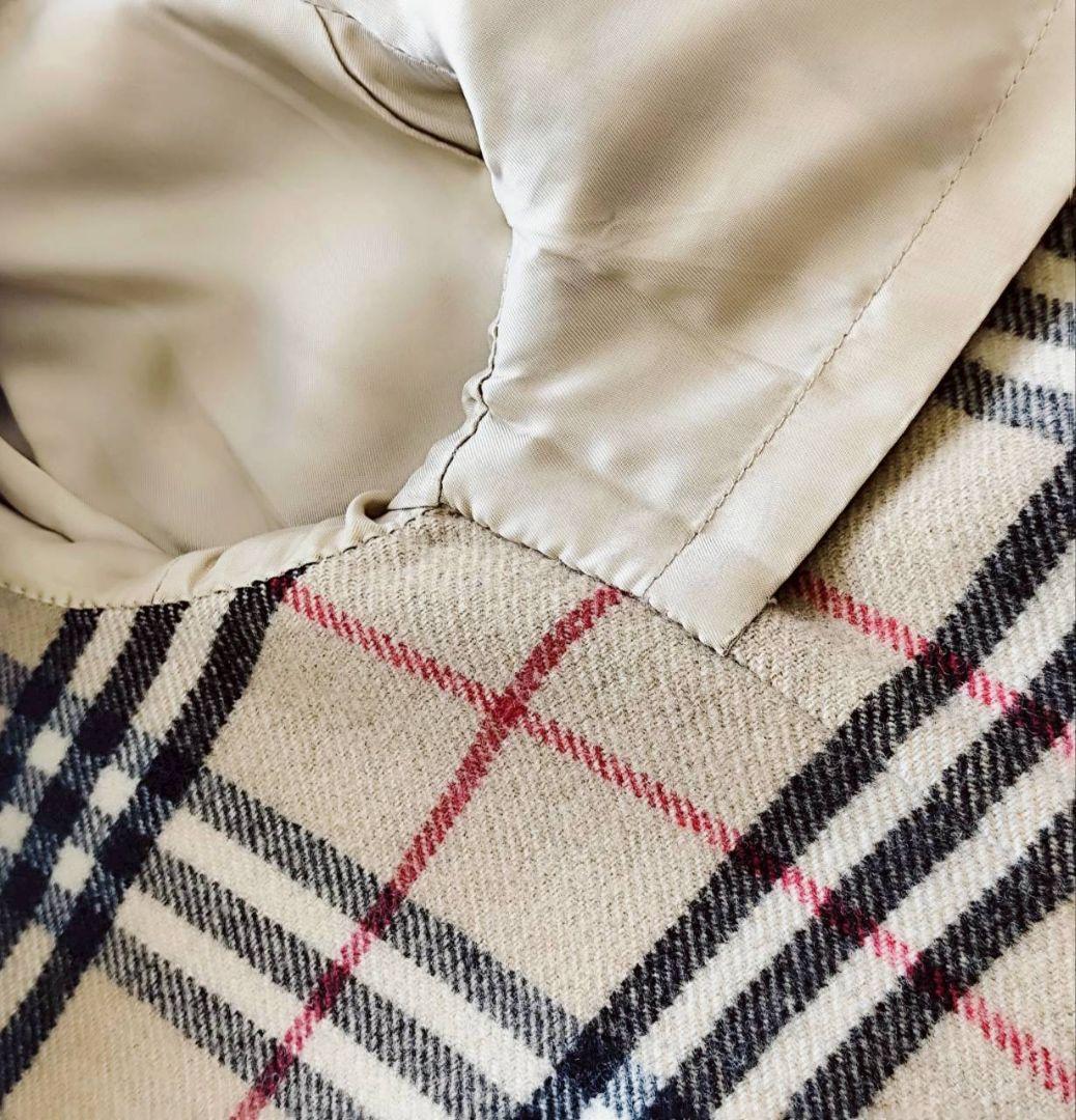 バーバリーロンドン ノバチェック ダブルフェイス リバーコート 黒