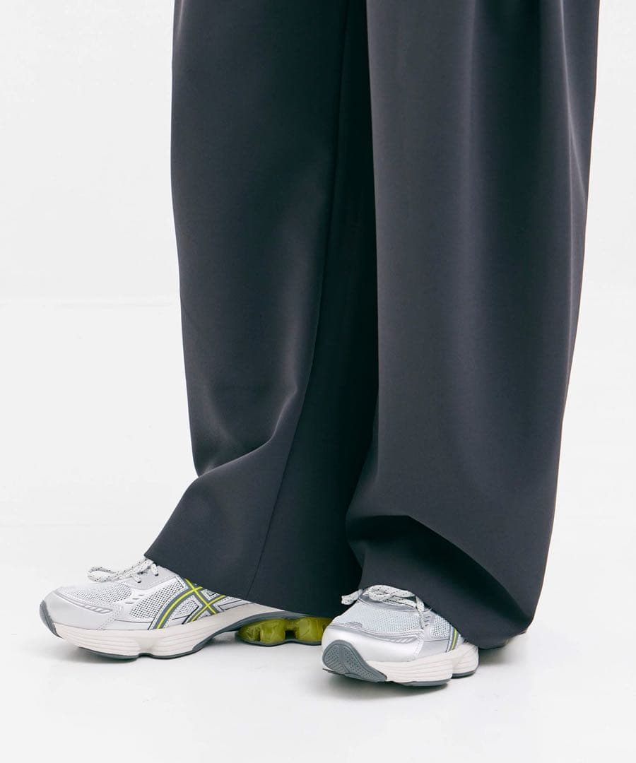 CONZ スラックス カーブレッグトラウザー ダブルクロス ダークグレー M