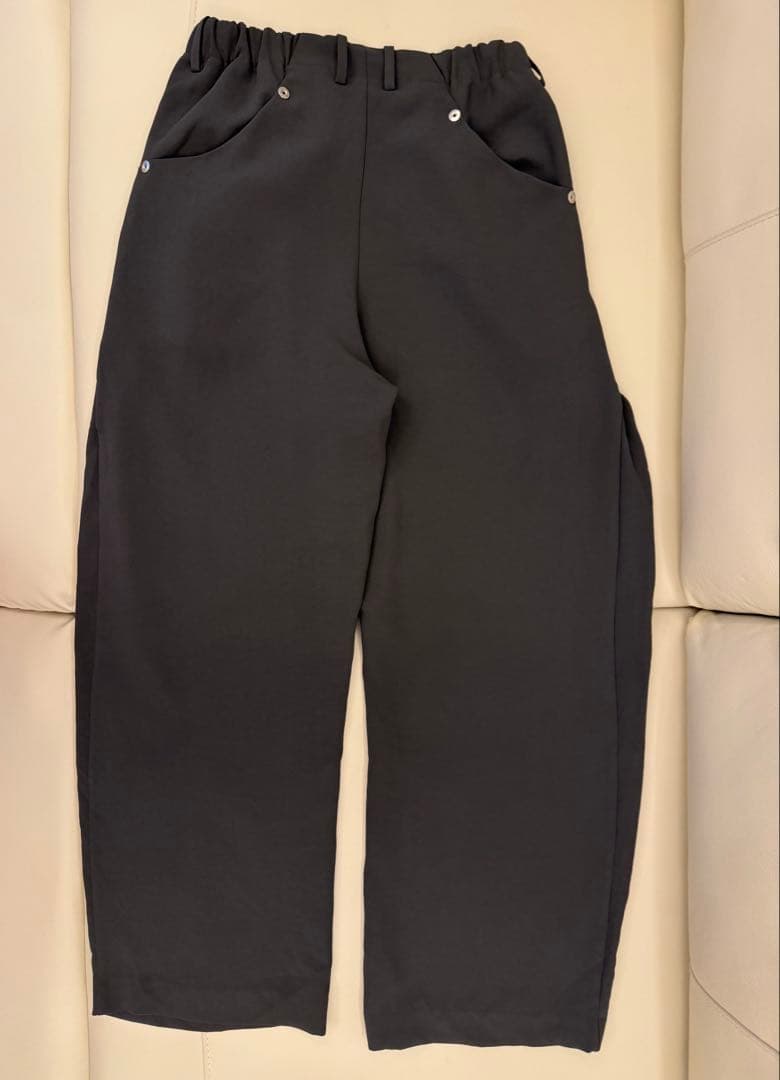 CONZ スラックス カーブレッグトラウザー ダブルクロス ダークグレー M