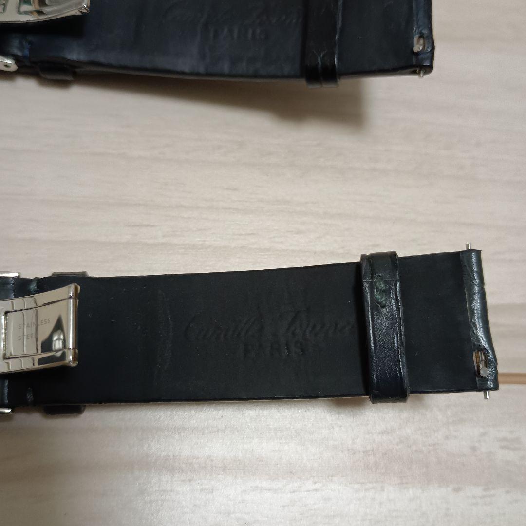 と*と様 ブラック グレー　腕時計用レザーベルト　2個セット