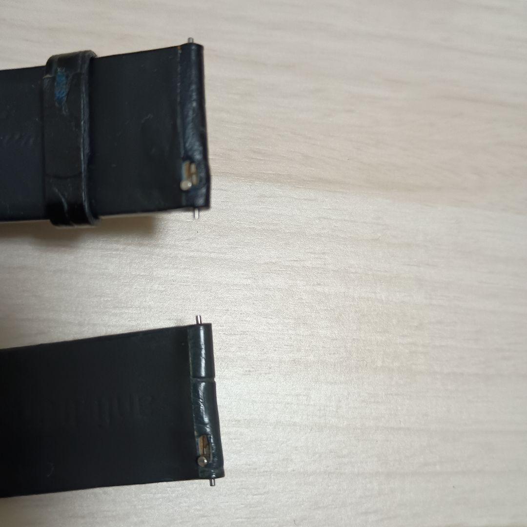 と*と様 ブラック グレー　腕時計用レザーベルト　2個セット