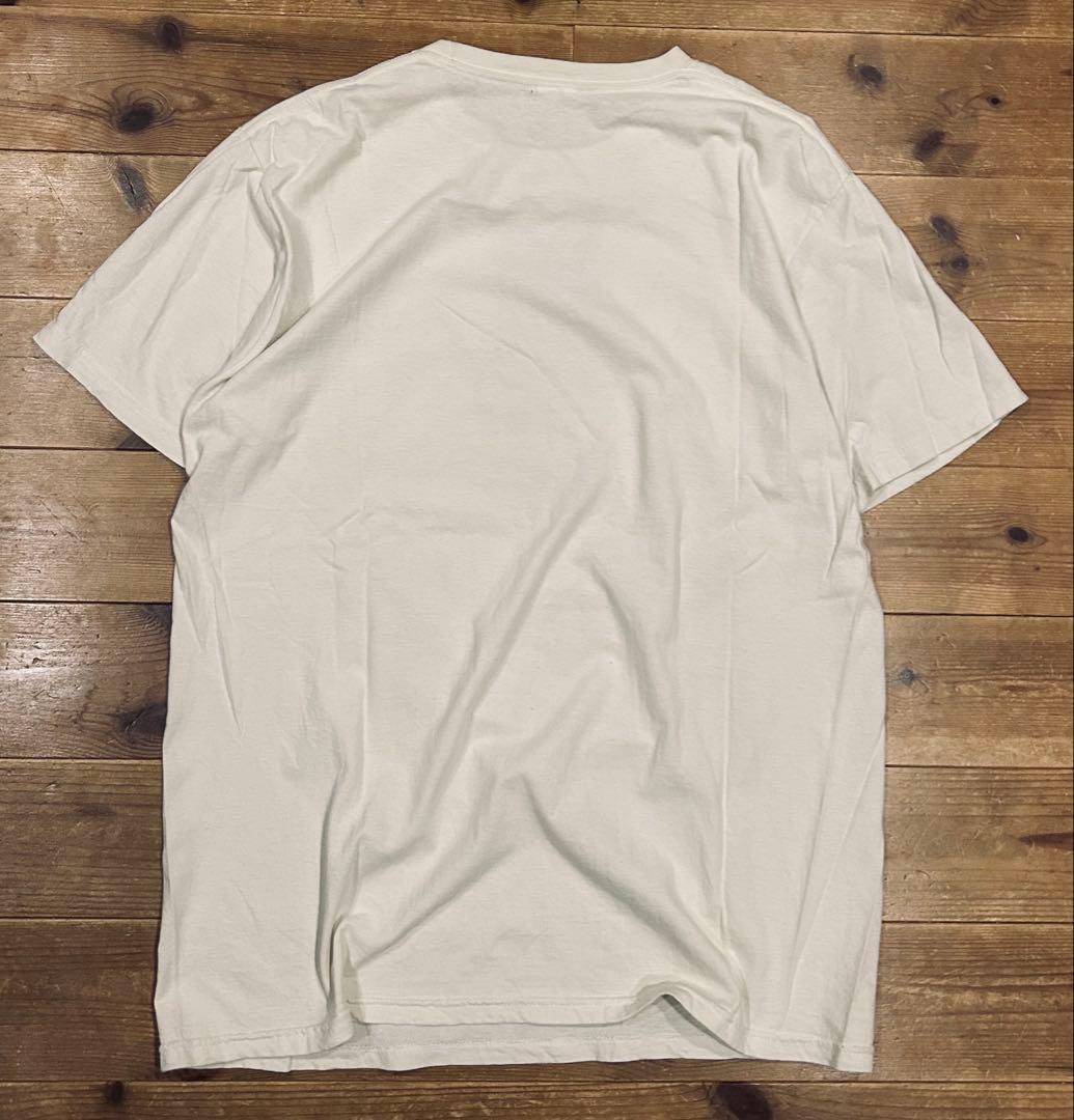 Tシャツ 古着 90s Bay  ベイアイランド 内蔵 騙し絵 白