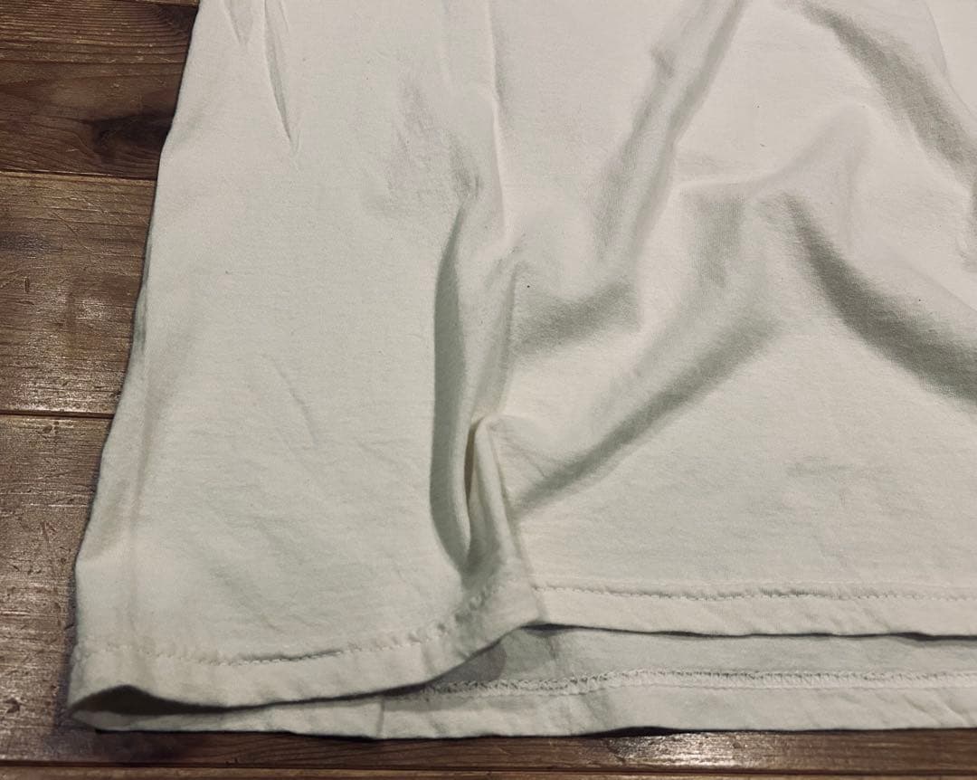 Tシャツ 古着 90s Bay  ベイアイランド 内蔵 騙し絵 白