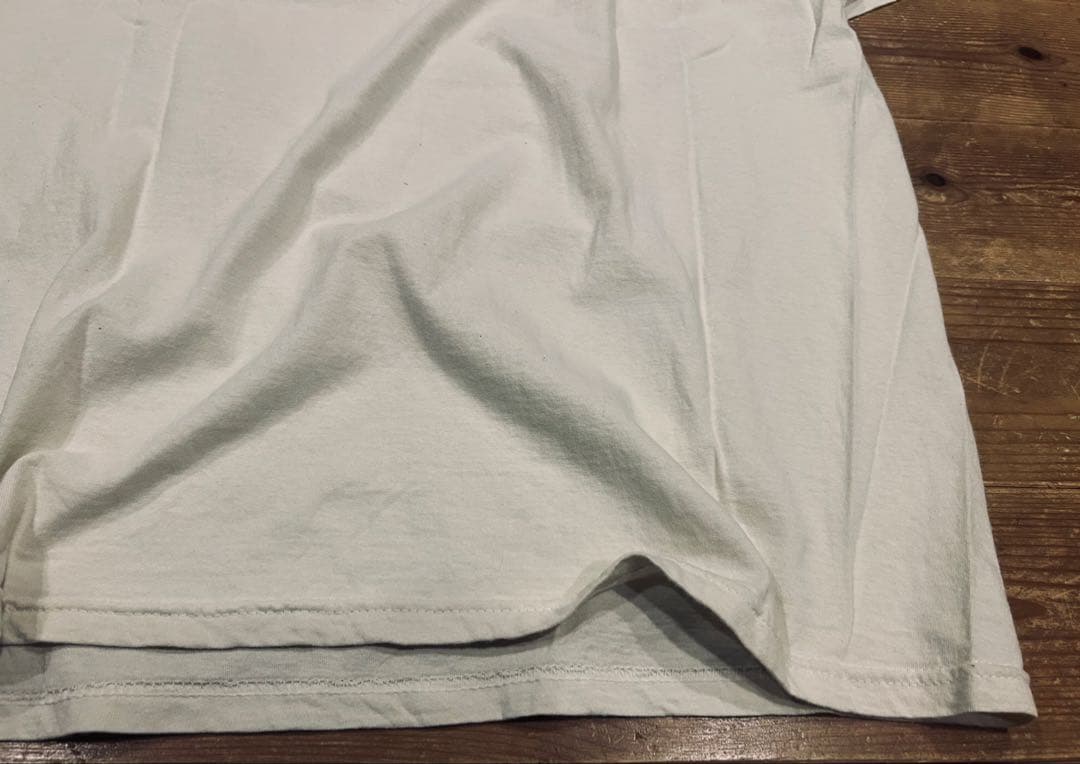 Tシャツ 古着 90s Bay  ベイアイランド 内蔵 騙し絵 白