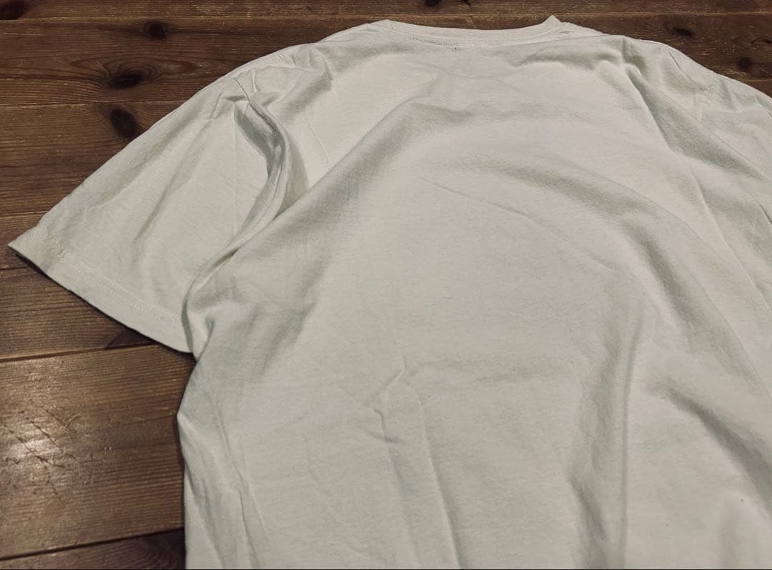 Tシャツ 古着 90s Bay  ベイアイランド 内蔵 騙し絵 白