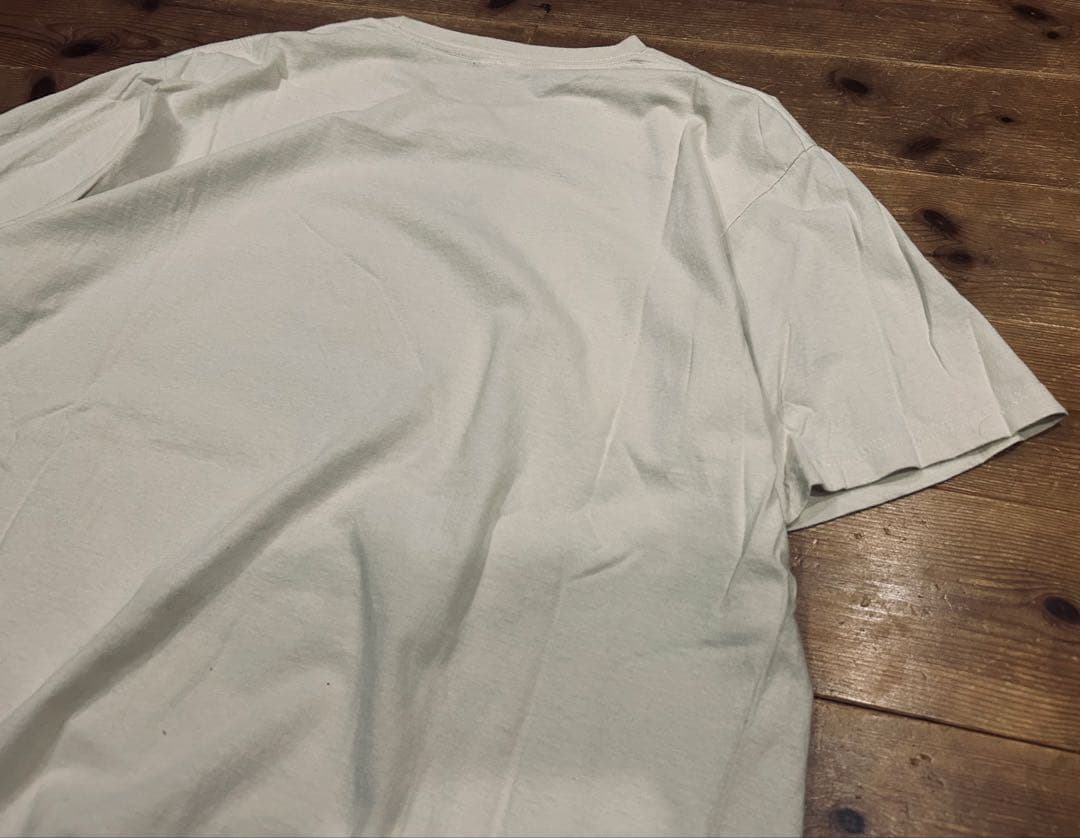 Tシャツ 古着 90s Bay  ベイアイランド 内蔵 騙し絵 白