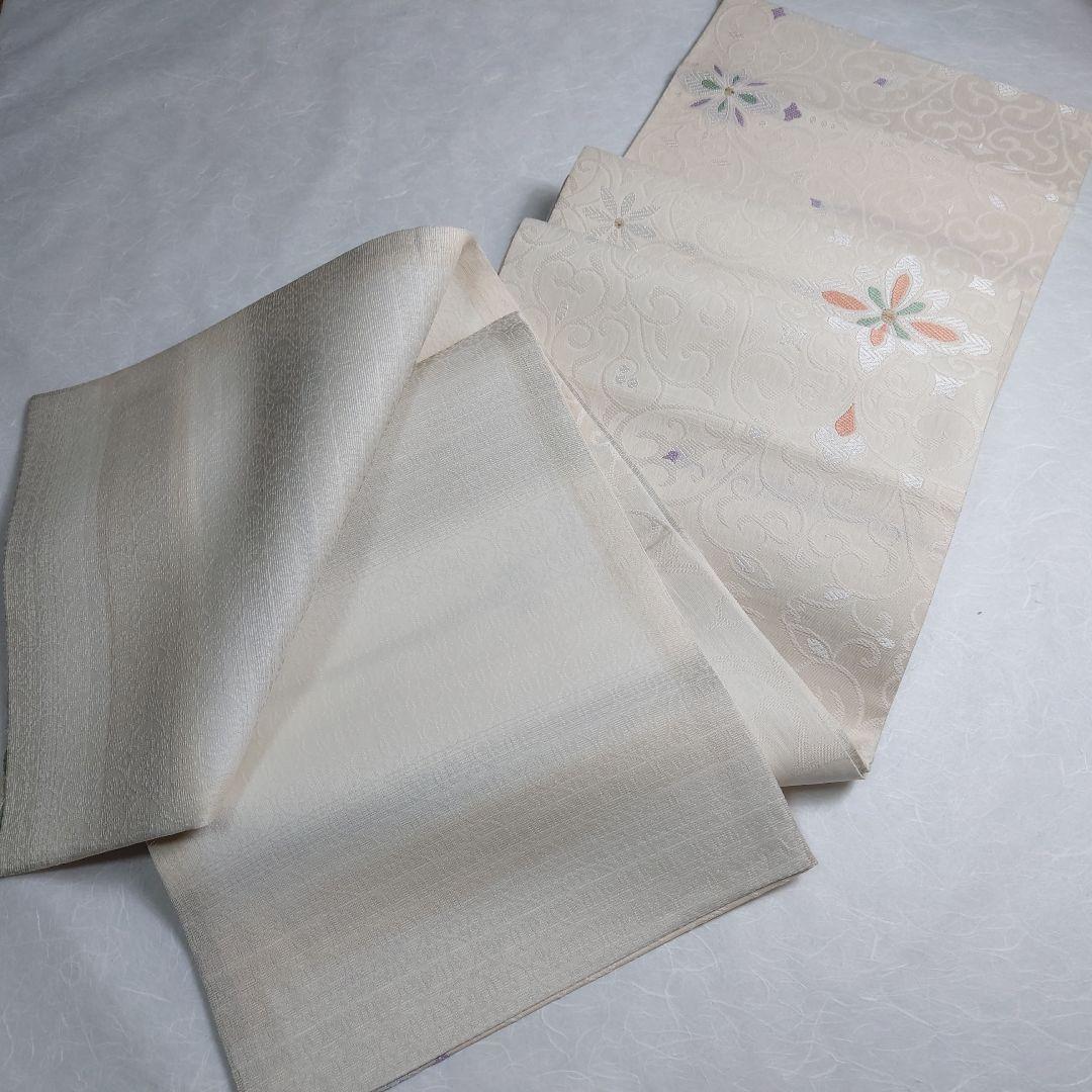 正絹 袋帯 弥栄織物謹製 ぜんまい ヨーロピアン図案 未使用品 スリーシーズン