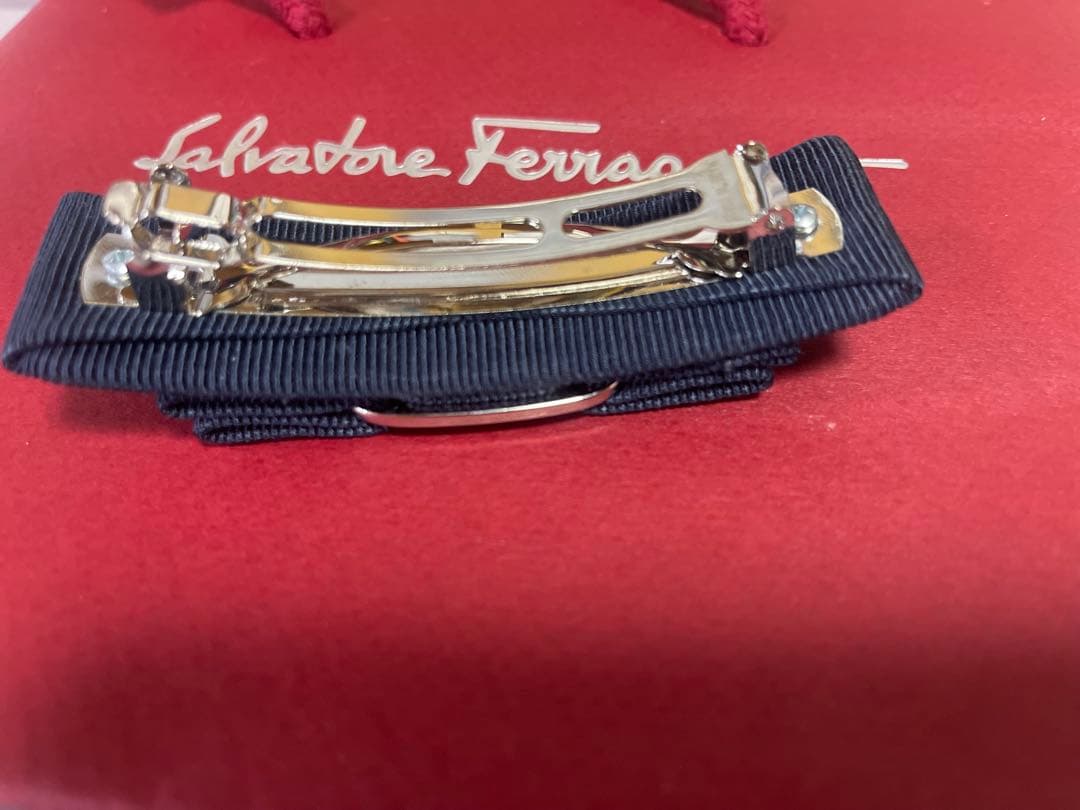 【美品】Salvatore Ferragamo バレッタ リボン ヘアアクセ