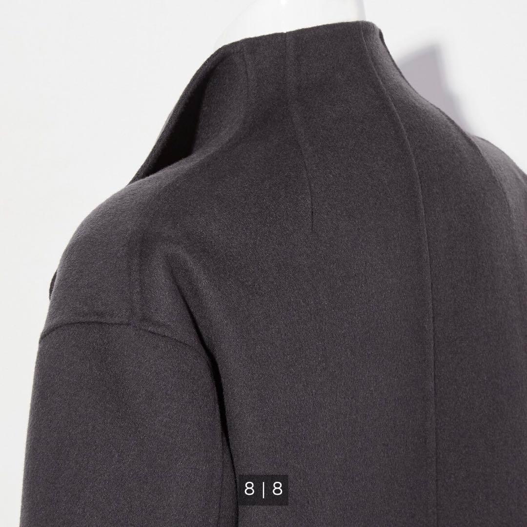 【未使用タグ付き】UNIQLO+J カシミヤブレンドノーカラーコート S