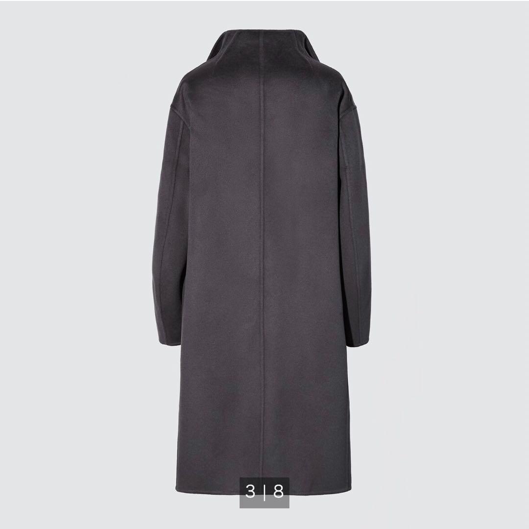 【未使用タグ付き】UNIQLO+J カシミヤブレンドノーカラーコート S