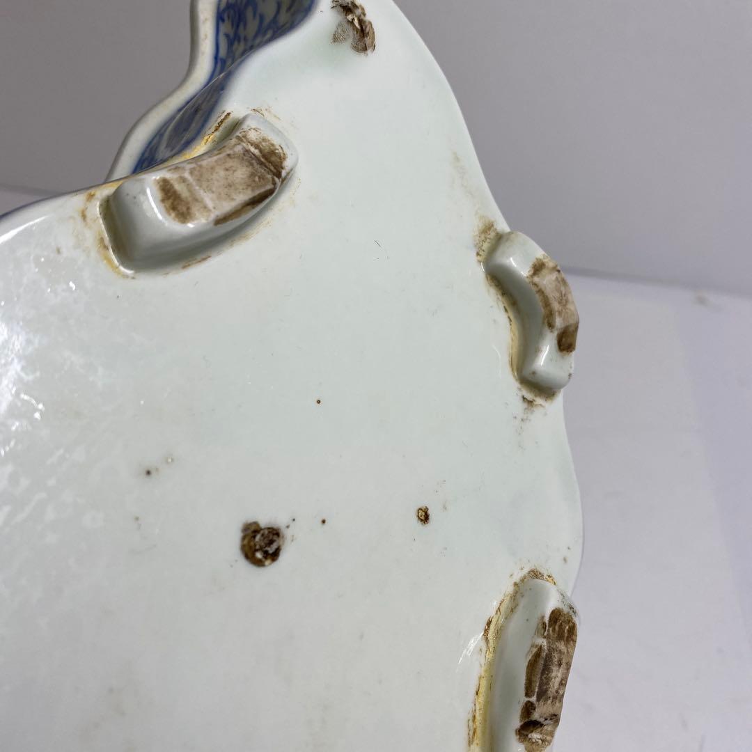 中国清時代　新渡水盤　幅20.5cm 東K 7-1130☆2F タサオ