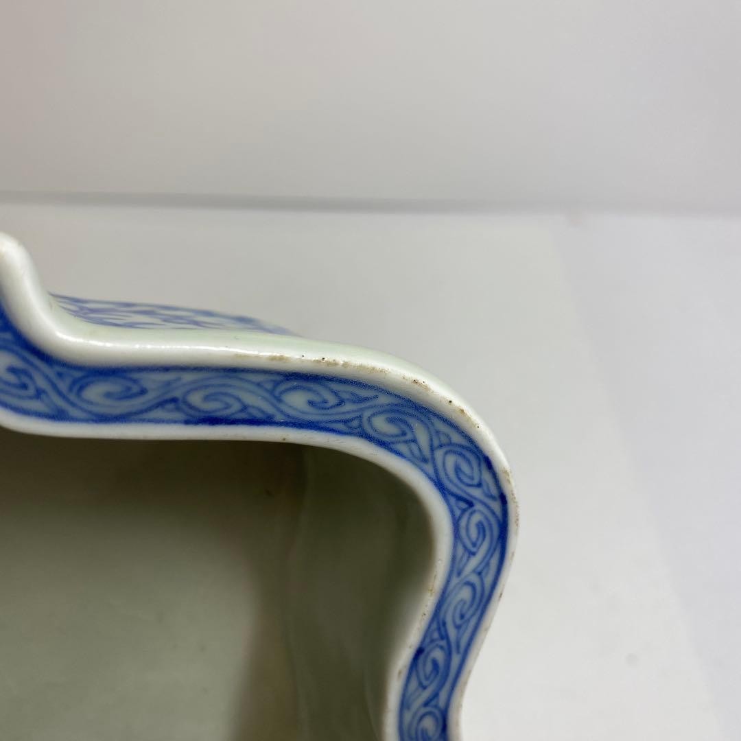 中国清時代　新渡水盤　幅20.5cm 東K 7-1130☆2F タサオ