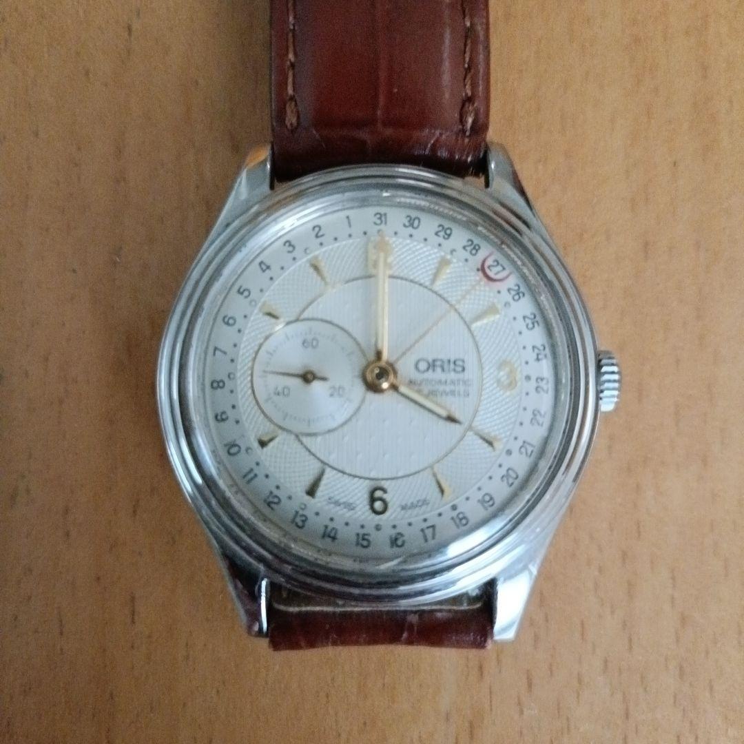 ORIS 自動巻き 腕時計 シルバー/ブラウン