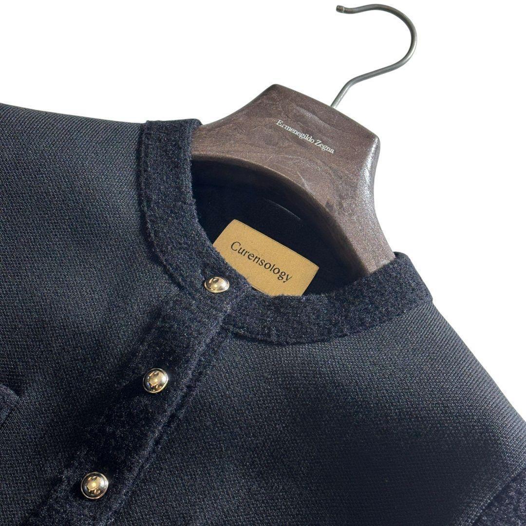 ✨美品✨カレンソロジー ベルボーイ ニット ノーカラージャケット F　黒