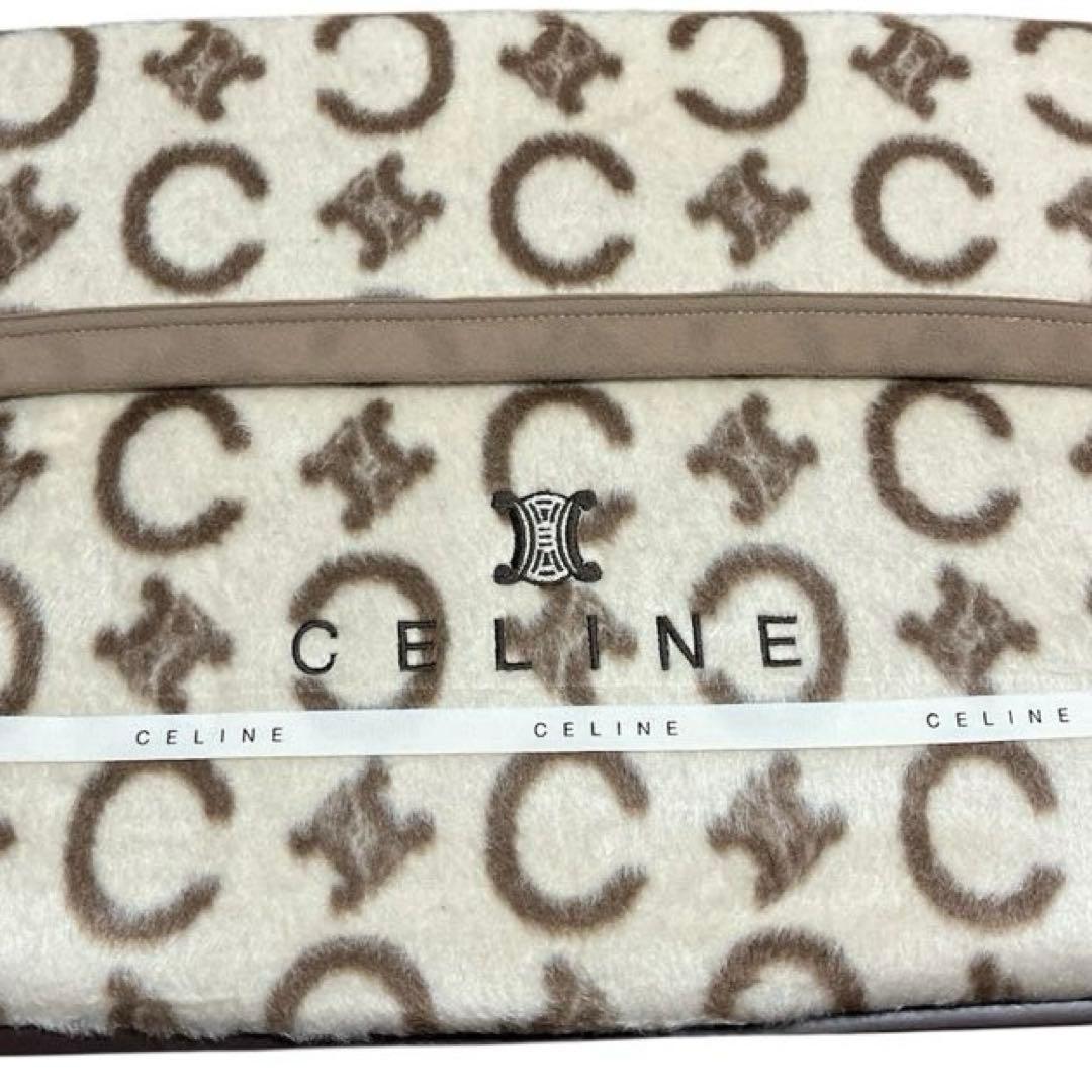 CELINE シルク毛布 140cm x 200cm セリーヌ マカダム柄