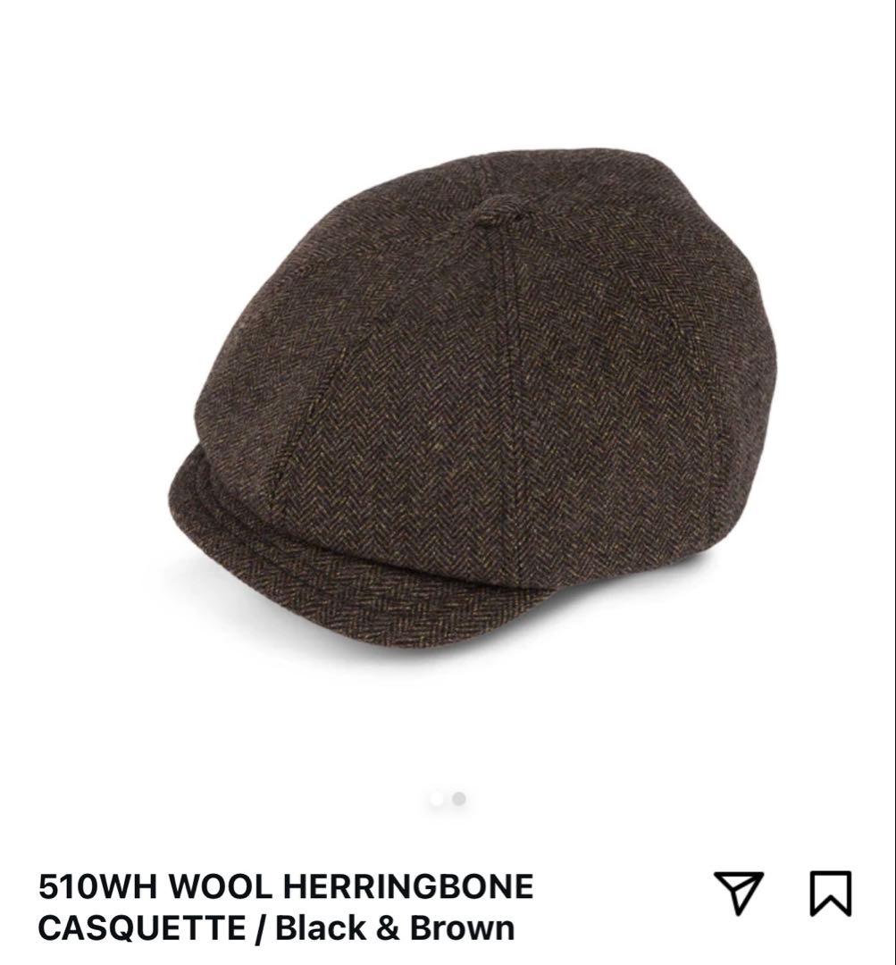 帽子 CPH 510WH WOOL HERRINGBONE CASQUETTE