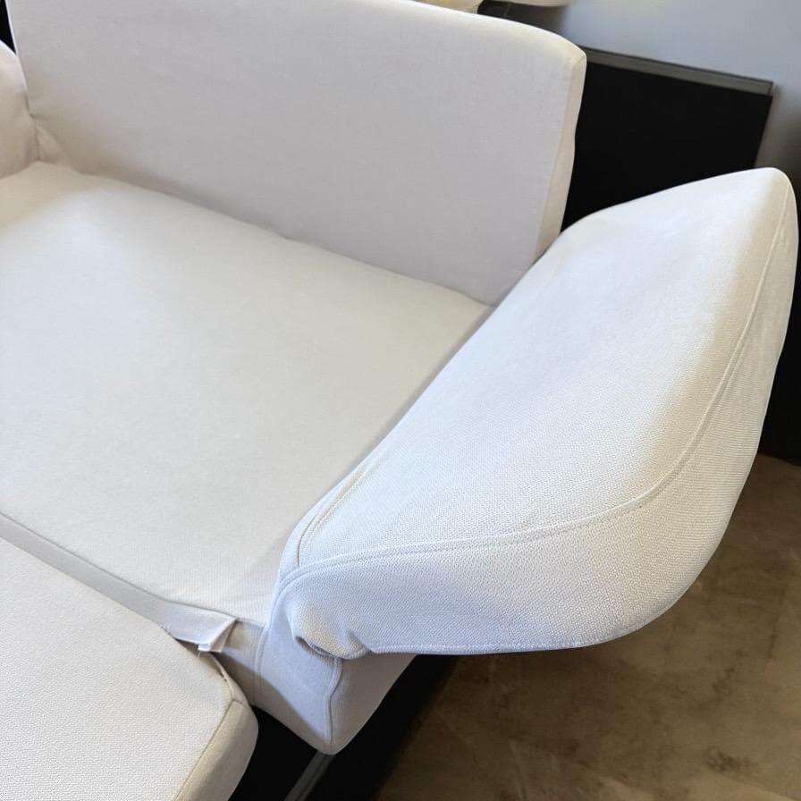 R【新品・未使用】肘リクライニングソファベッド 二人掛け