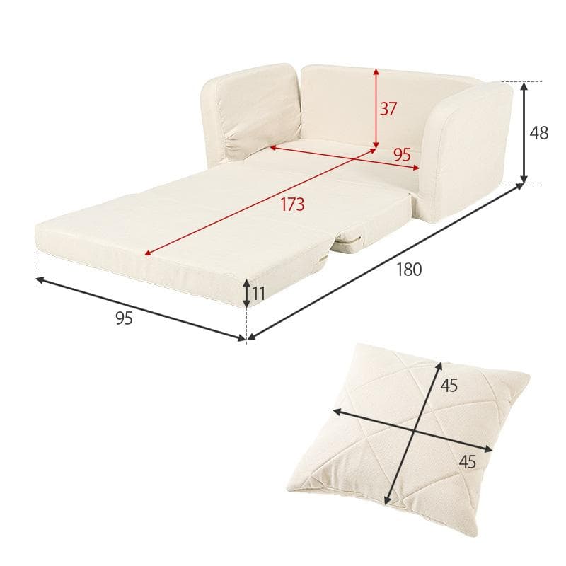 R【新品・未使用】肘リクライニングソファベッド 二人掛け