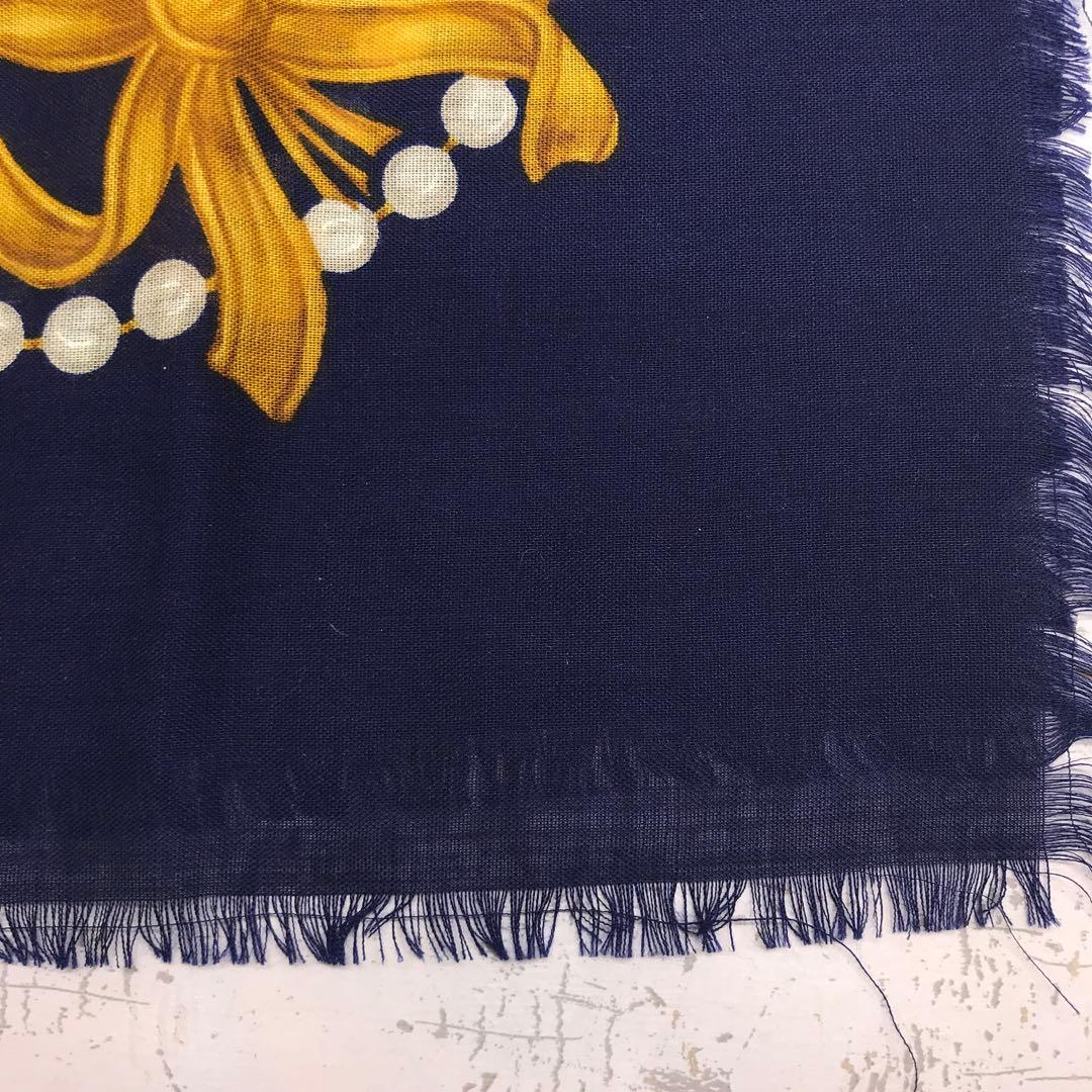 レトロ ユーロ アンティーク調 古着小物 花柄 超大判シアースカーフ ストール