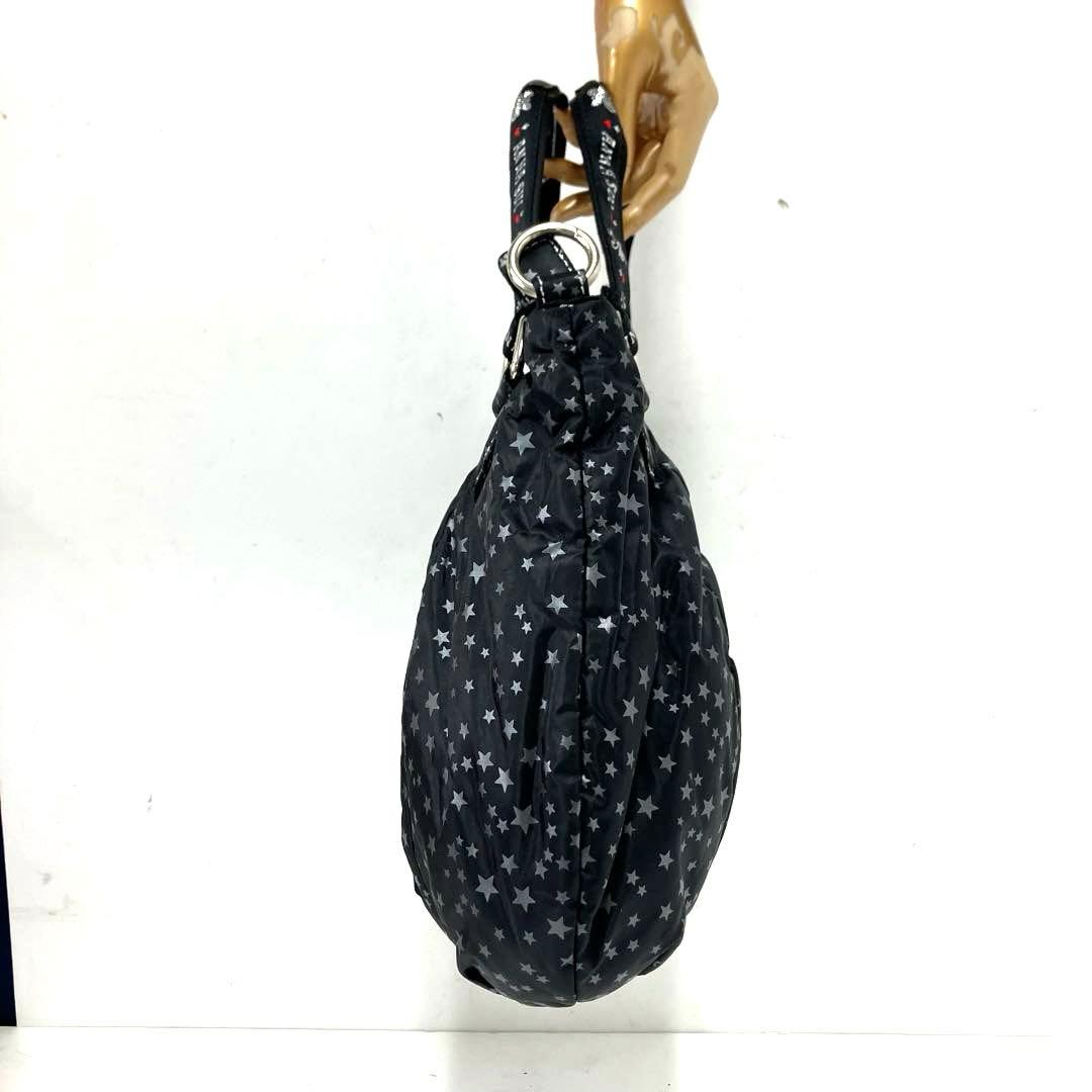大人気☆ANNA SUI☆アナスイ☆トートバッグ☆2way☆星柄☆ナイロン☆黒！