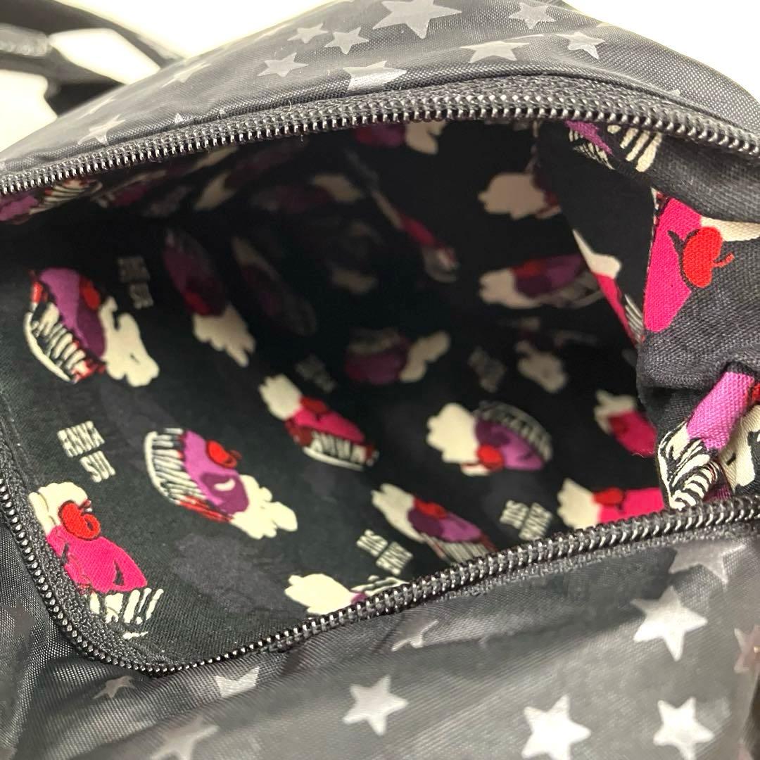 大人気☆ANNA SUI☆アナスイ☆トートバッグ☆2way☆星柄☆ナイロン☆黒！