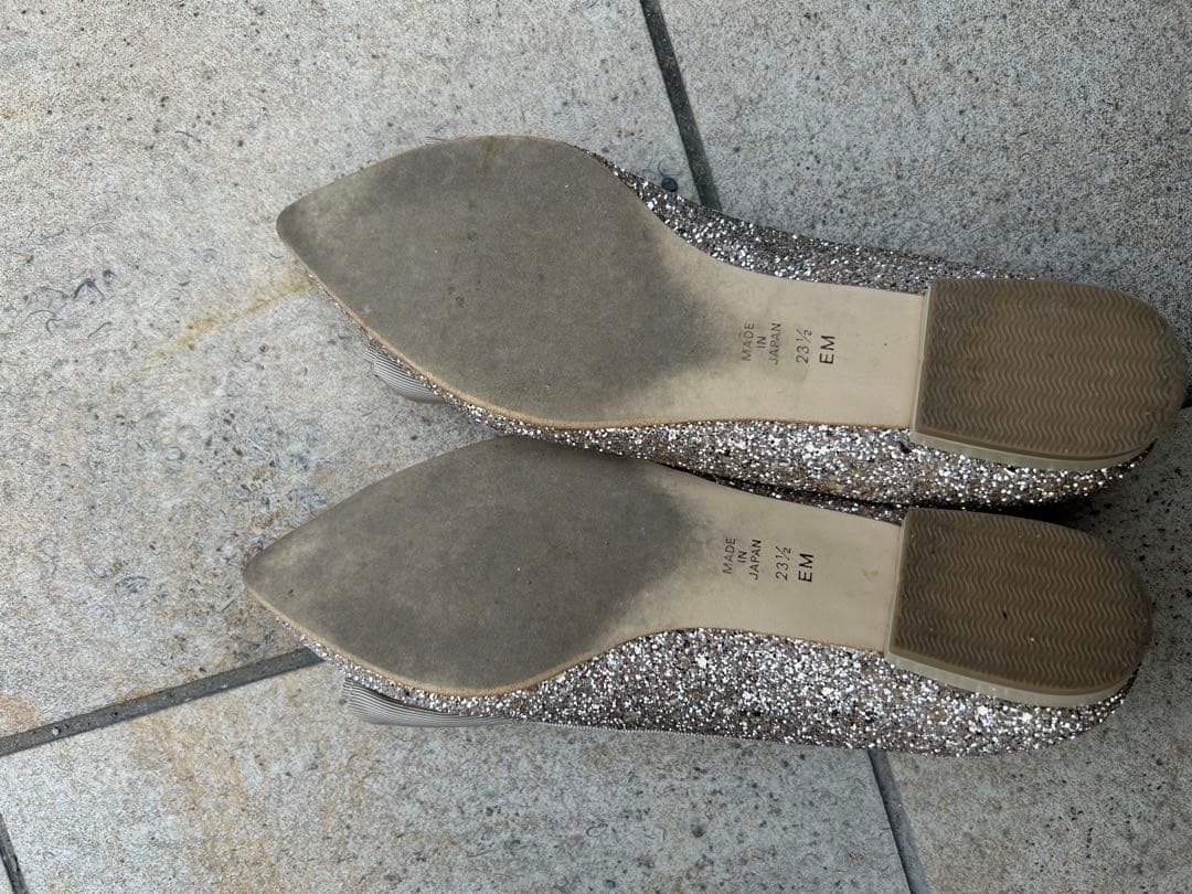 D.I.A.N.A. グリッターリボンフラットシューズ