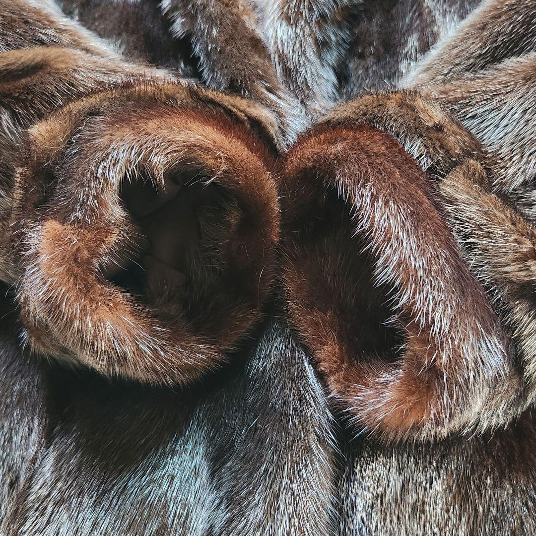 HARAJUKU MOTHER❣️サガミンク　ファーコート　L　ダークブラウン