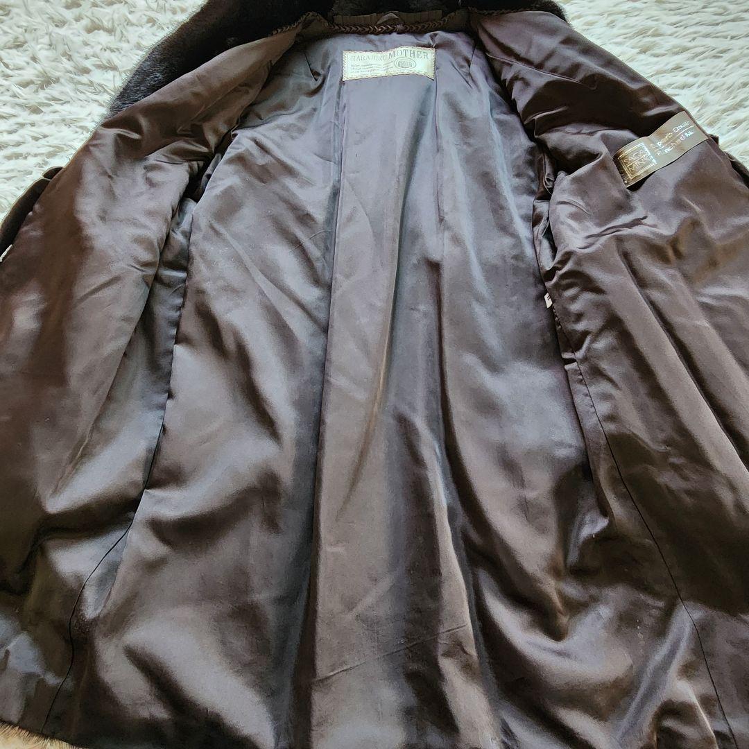 HARAJUKU MOTHER❣️サガミンク　ファーコート　L　ダークブラウン