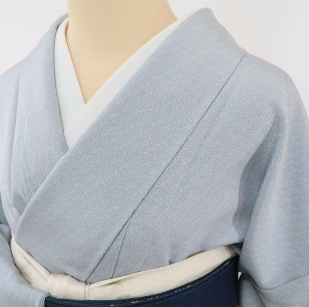 絹彩きもの堅牢染 絹衣 証紙付き 手縫い仕立て小紋